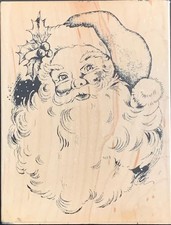 Stampendous Christmas Jolly Santa Large Rubber Stamp
