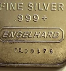 Vintage Engelhard 1 Troy Ounce 999 Silver Bar  Low Serial # FE 00176