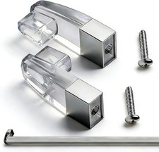 Clear Acrylic Towel Bar Brackets with Chrome Sleeve for Alumax/Basco Framed Sli
