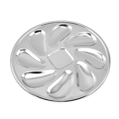 Round Oysters Plate Shellfish Plate Perfect for Home Cooks and Seafood Lovers