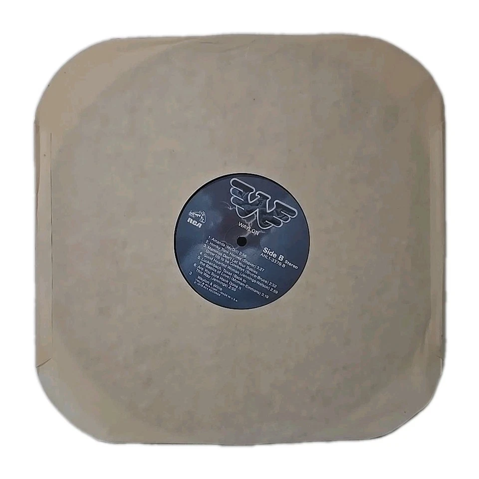 Waylon Jennings Greatest Hits Vinyl LP Record RCA 1979 - Image 3 of 4