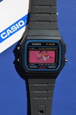 Custom Pink Panther   Unique F-91W Casio Mod