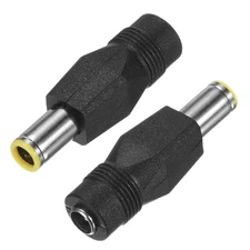 2pcs DC Connectors Adapter DC 8mm Male to DC 5.5mm Female Yellow