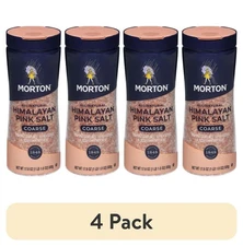 (4 pack) Morton® All-Natural Course Himalayan Pink Salt – for Grilling, 17.6 oz