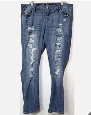 Torrid Premium Boyfriend Distressed Jeans Medium Wash 5-Pock Womens Plus Size 18