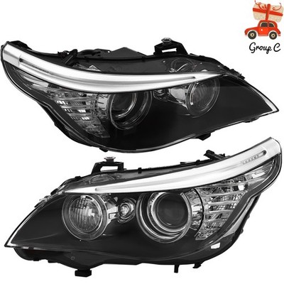 For 08-10 BMW E60 E61 528i 535i Xenon/HID Projector Headlights w/AFS Left+Right