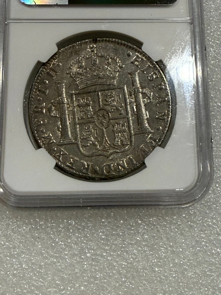 1806 Mexico MO Silver 8 Reales NGC AU 58  ~~ Stunning Pillar Dollar ~~ - Image 2 of 4