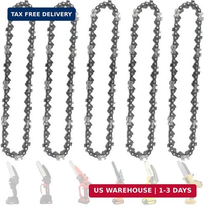 JINFFR 5 Pieces 6 Inch Chainsaw Chain, Replacement Chains for 6 Inch Cordless El