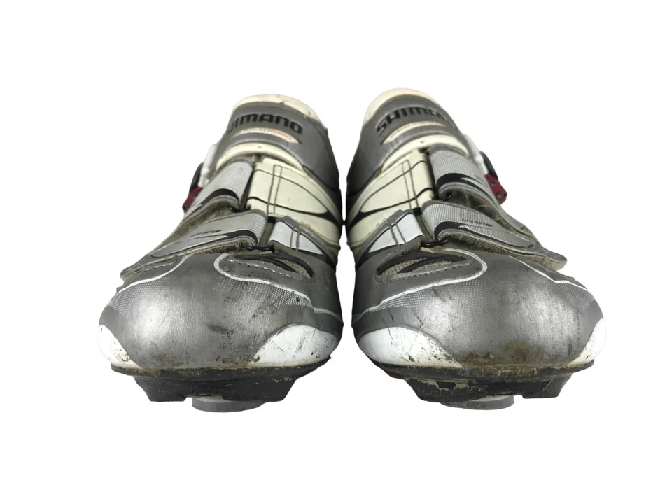 Zapatos de ciclismo Shimano para hombre blancos grises Sh-R133L parte superior baja talla EE. UU. 8,3 UE 42 Foto 3 de 4