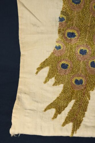 Antiker handgeknüpfter PFAU Teppich Kunst Wolle, Seide Wandteppich Wandbehang 31"×21" - Bild 7 von 24