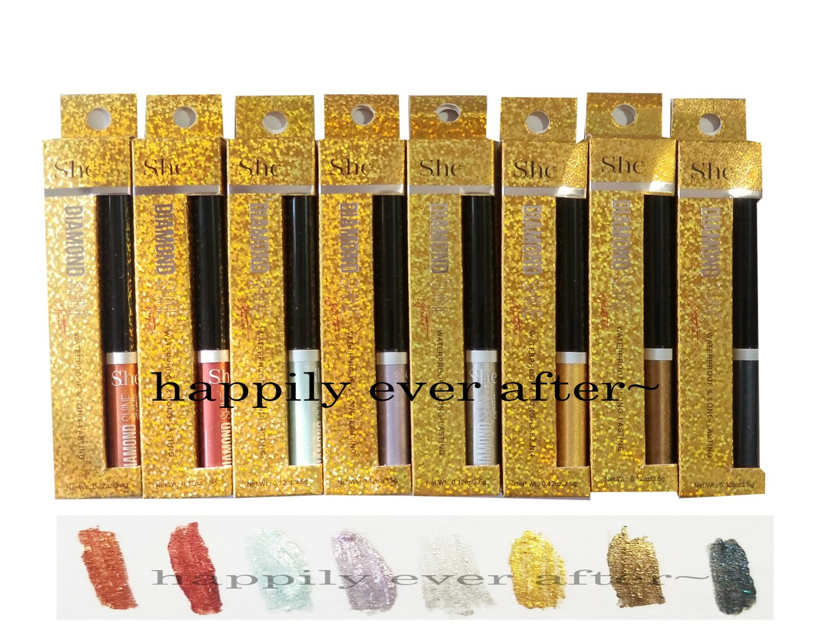 S.he Glitter Eyeliners + Bright Eyeliners Set All 16 Colors
