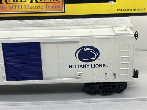 MTH Railking Custom Penn State 2014 Nittany Lions White Boxcar O Gauge New PSU - Picture 3 of 16