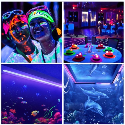 24LED UV Black Light Bar Fixtures Ultraviolet USB Lamp Strip DJ Party Club - Picture 14 of 48