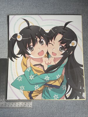 Monogatari Serie groß Shikishi Karen & Tsukihi Araragi offizielle Ware Japan