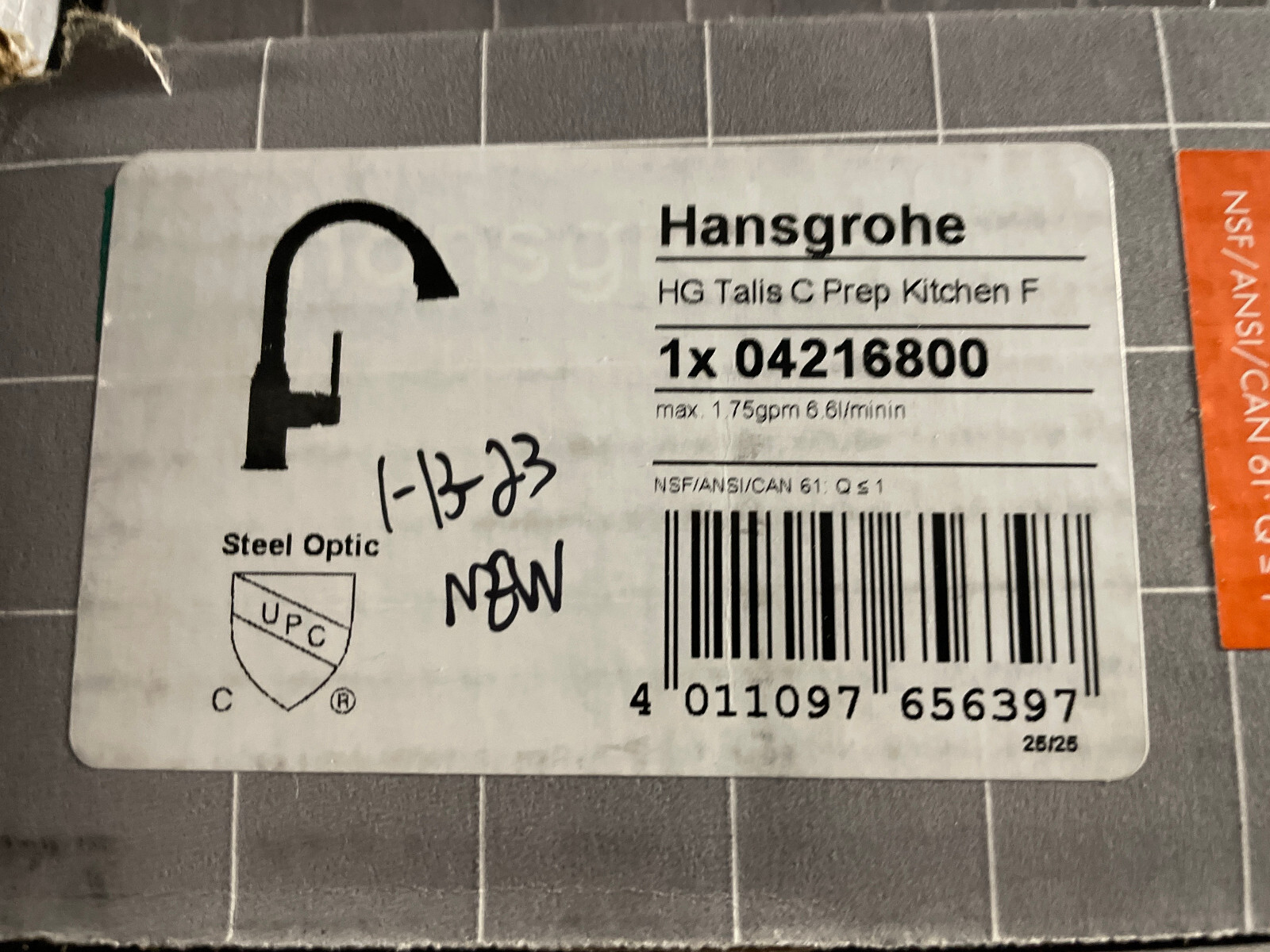 ​Hansgrohe 04216800  Talis C 1-Handle Stainless Steel Kitchen Faucet with Pull D