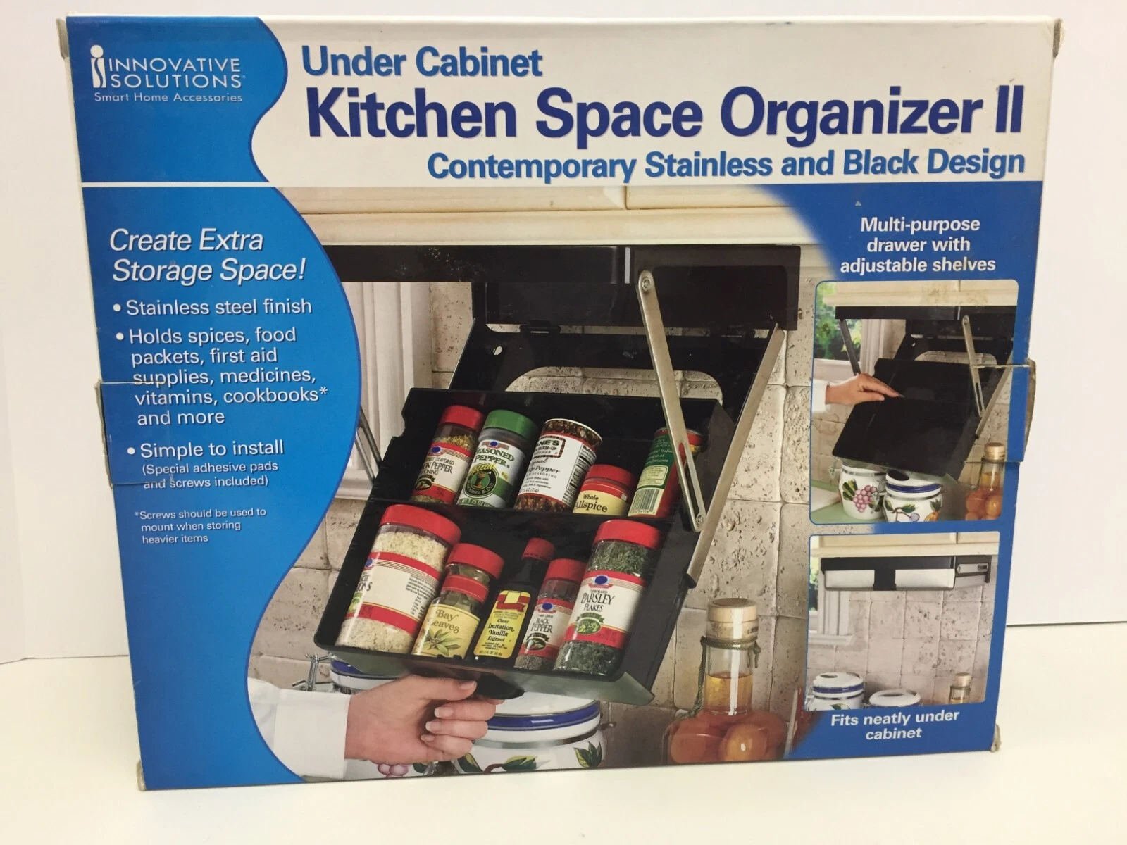 Innovative Solutions Under Cabinet Kitchen Space Organizer 2 Spice Tiny House 17