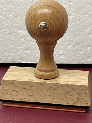 RIBBED Rubber Type Mount For Use With Ribbed Rubber Stamp Type, Genuine Hardwood