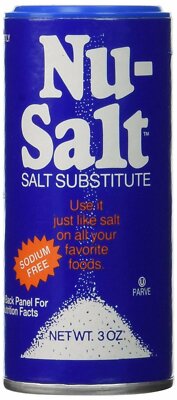 Nu-Salt Sodium Free Alternative to Traditional Table Salt Substitute 3 Ounces