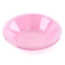 PACK OF 25 BABY PINK 7" PLASTIC BOWLS SUMMER PARTY TABLEWARE PICNIC BBQ BUFFET