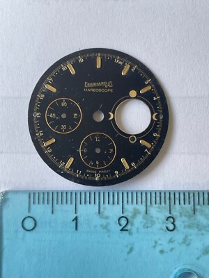 vintage Eberhard Mareoscope chronograph dial cadran