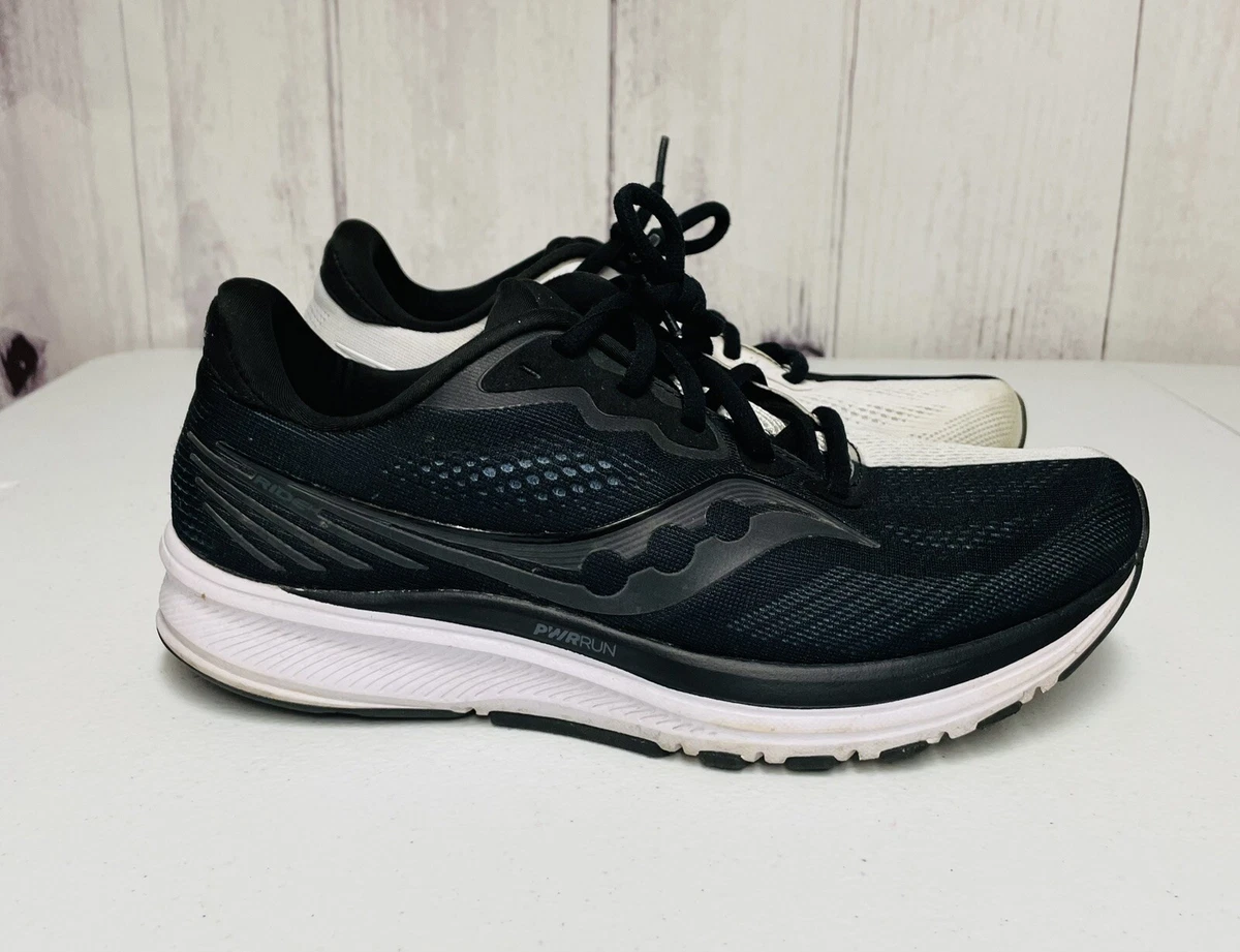 SAUCONY Womens Size 9 Form Fit Black White Leather Running Shoes