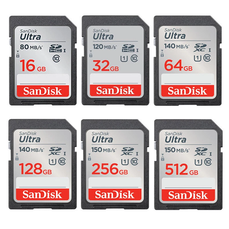 Scheda di memoria SanDisk Ultra SD 16 GB 32 GB 64 GB 128 GB 256 GB C10 UHS-I SDHC SDXC