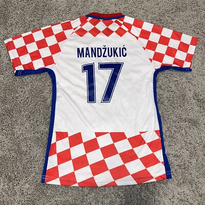 Mario Mandžukić #17 Croatia Hrvatska 2016-2017 Soccer Jersey Men's