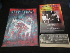Deep Purple 2000 Japan Tour Book w Stickered Ticket Promo Flyer Gillan Morse