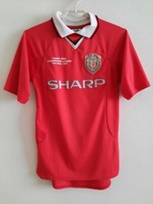 Manchester United Home Football Shirt Jersey 1998 1999 Score Draw Size S