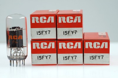 5 Vintage 15FY7 RCA Double Triode Compactron Radio TV  Audio Vacuum Tube Valve -