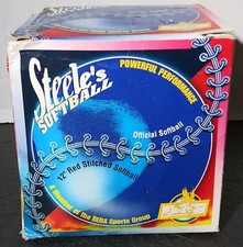 Steele's Softball 12" White Red Stitched Softball XLT Solid Core New In Box