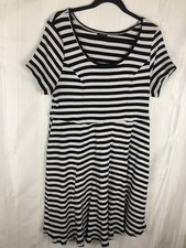 Torrid Black & White Striped Womens Plus Sz 3 Sheath Stretch Dress