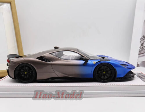 IVY Merit 1/18 Ferrari Novitec SF90 Resin Diecast Car Model Hobby Gift Blue Gray - Picture 4 of 5