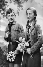 WW2 Picture Photo BDM Young women Bund Deutscher Mädel League German Girls 3009