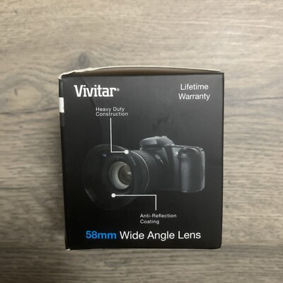 Vivitar 0.43X Professional Wide Angle Lens w/ Macro 58mm HD4 Optics New Sealed