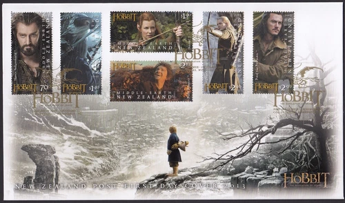 NEW ZEALAND 2013 The Hobbit: Desolation of Smaug, Set of 6 on FDC