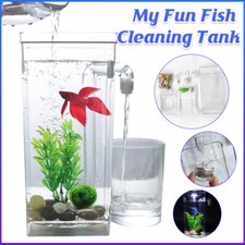 Small Fish Tank Self Cleaning Aquarium Complete Kit with Light Gravity Clean AU