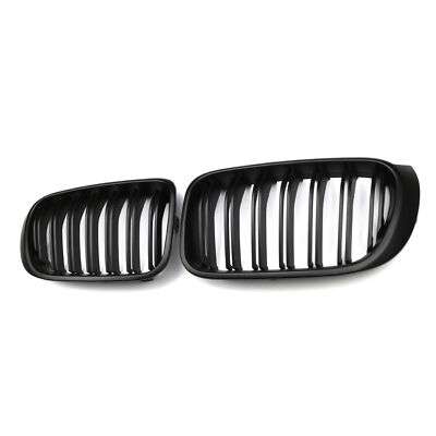 Dual Line Matte Black Front Grille For 2014-2018 BMW X3 X4 F25 F26 SUV LCI 2PCS