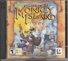 ESCAPE FROM MONKEY ISLAND-PC-2000-2 DISC SET-CD ROM-FREE SHIPPING IN CANADA