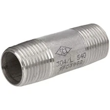 Smith-Cooper 1 in. MPT x 2 in. L Stainless Steel Pipe Nipple - Case Of: 1; Each