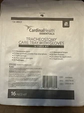 10NEW Cardinal Health Tracheostomy Care Trays w/ Gloves 16 pieces exp 08/2028