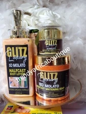 3pcs GlitzLuxery 10D Rich Molato soap, Body lotion & Molato face Cream👌👌