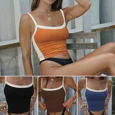 Sexy Women Sleeveless Vest Strappy Bra Tank Top Camisole Tunic Crop Tops Casual,