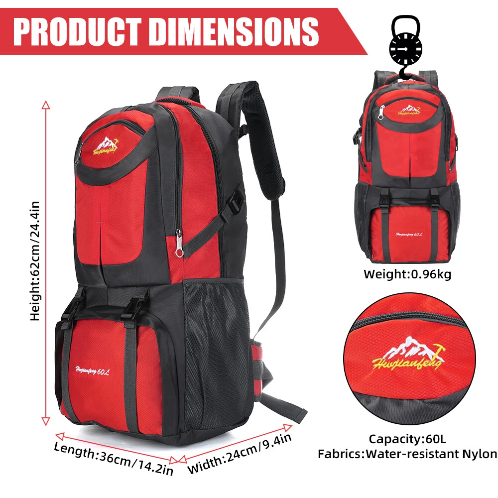 60 litre travel hot sale backpack