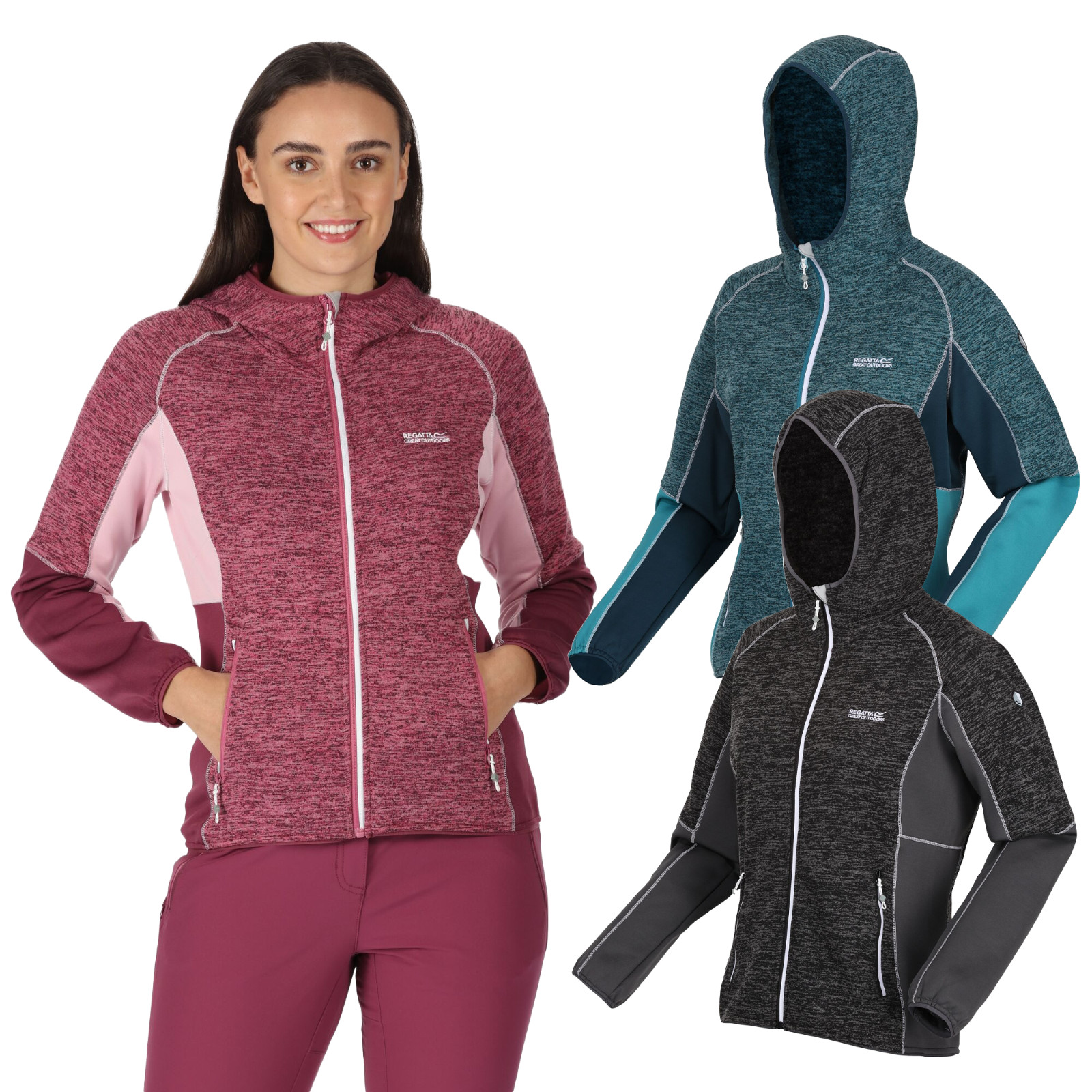 Regatta Womens Walbury IV Hoodie Hooded Fleece Jacket Jumper Sweater Top RRP 75