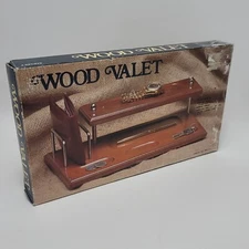 Solid Wood Valet Tray Wooden Dresser Organizer Holder For Wallet Watch Key Coins
