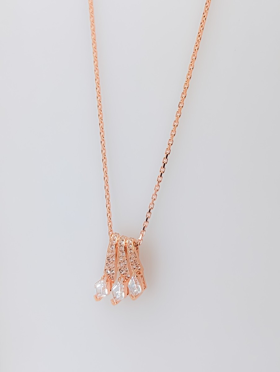 New 100% SWAROVSKI Rose Gold Dragon Claw & Phoenix Tail pendant