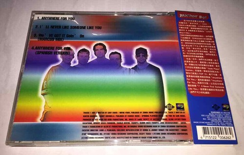 Backstreet Boys 1997 Anywhere For You Spanish Version Taiwan OBI 4-TRK CD Single - Foto 3 di 5