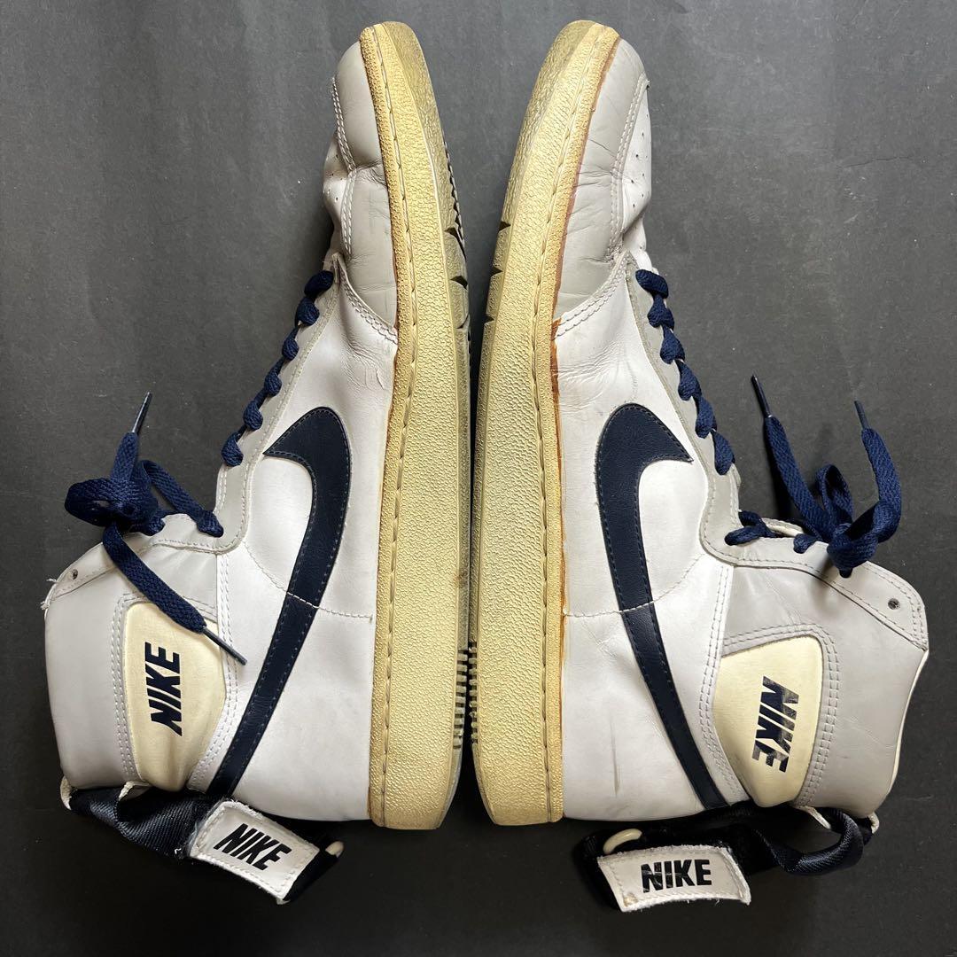 NIKE DYNASTY HIGH Gray x White x Navy US13 Made in Korea 1985