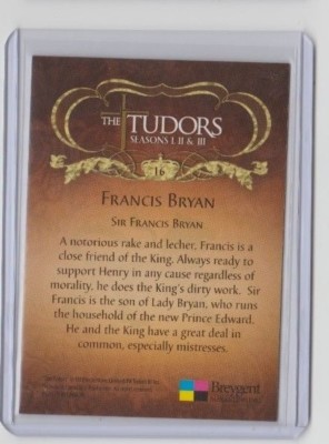 The Tudors Season to Trading Card Alan van Sprang as Sir Francis Bryan